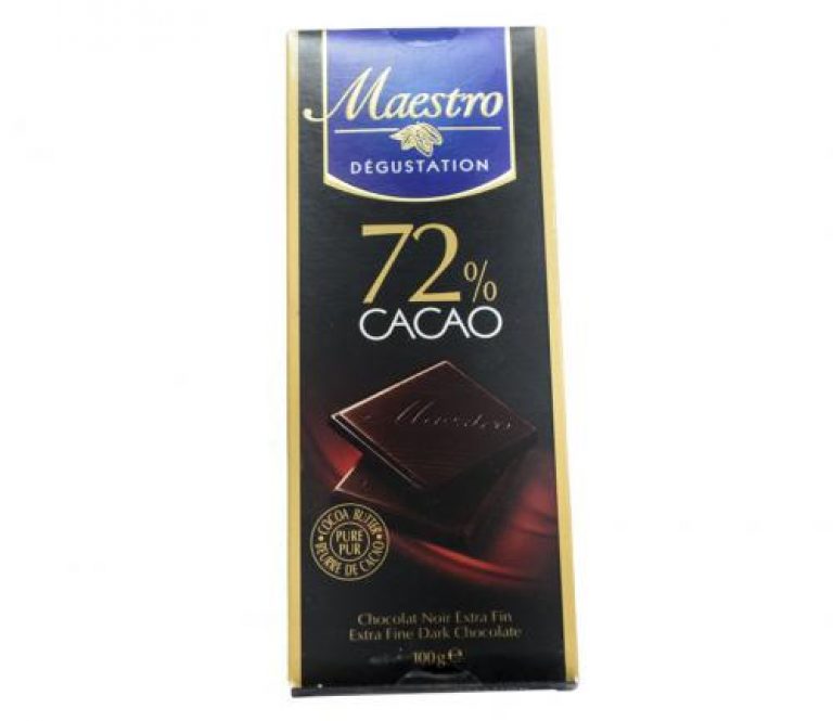 Chocolat Noir Extra Fin Maestro Dégustation 72% cacao